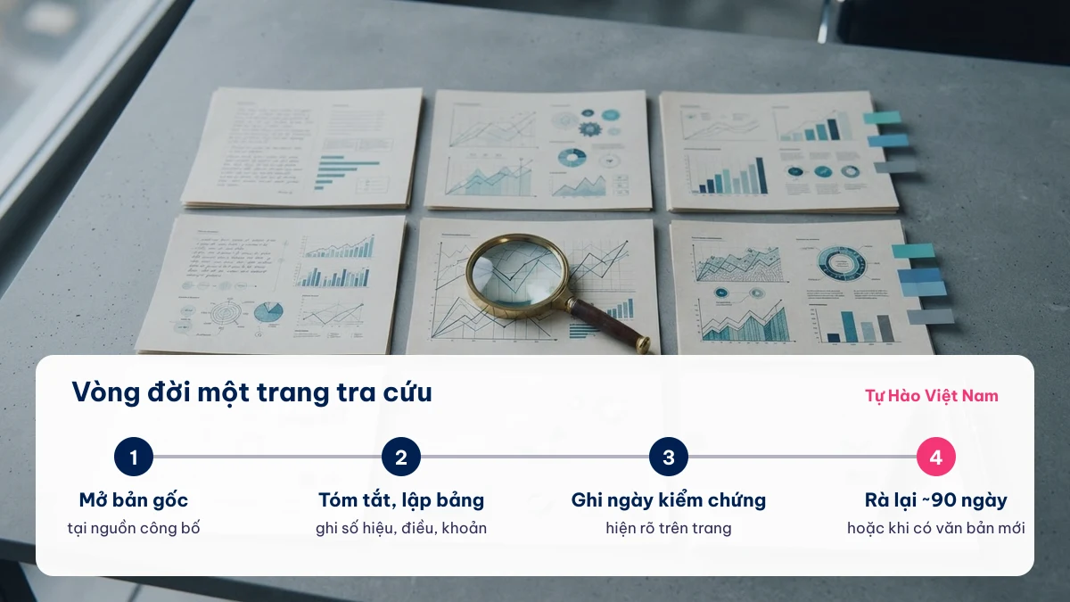 Quy trình cập nhật trang tra cứu văn bản an toàn thực phẩm của Tự Hào Việt Nam