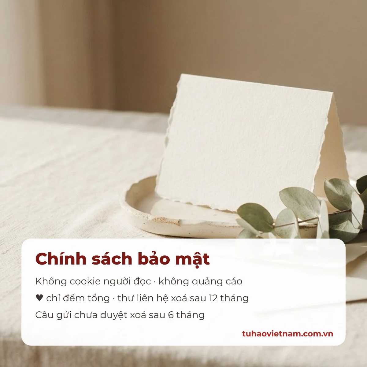 Chính sách bảo mật Tự Hào Việt Nam: dữ liệu thu thập và thời gian lưu